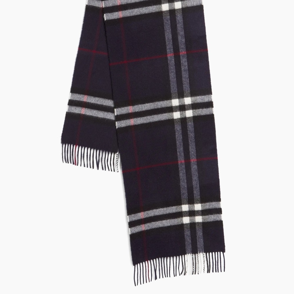 Burberry Classic Giant Black, Gray, and Red Plaid Scarf